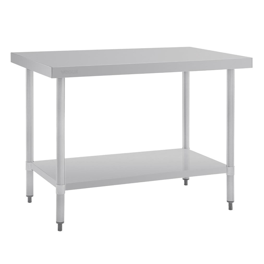 Table en acier inoxydable sans rebord Vogue 1200 x 700mm