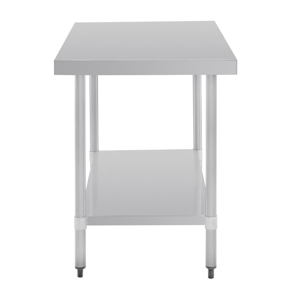 Table en acier inoxydable sans rebord Vogue 1200 x 700mm