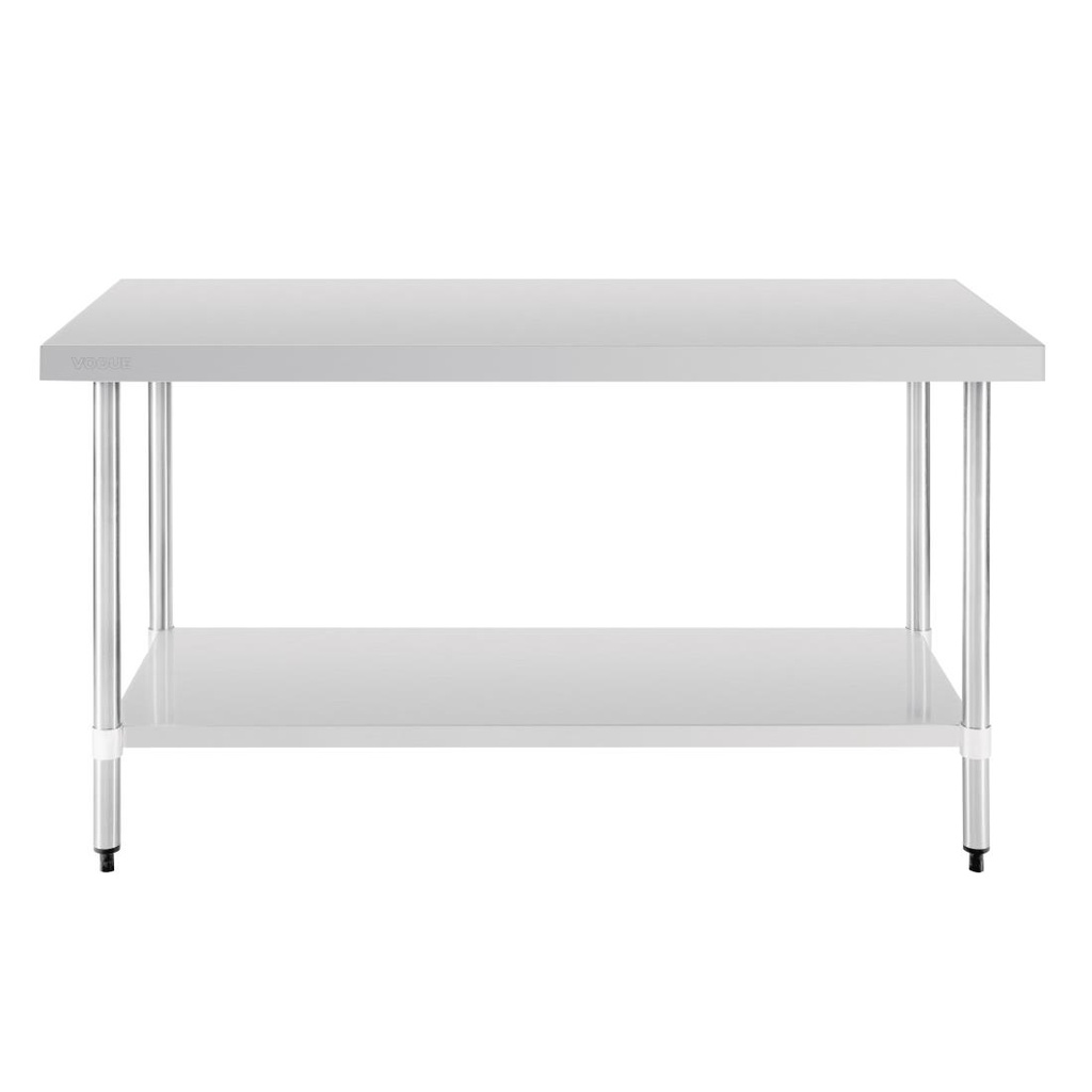 Table en acier inoxydable sans rebord Vogue 1500 x 700mm