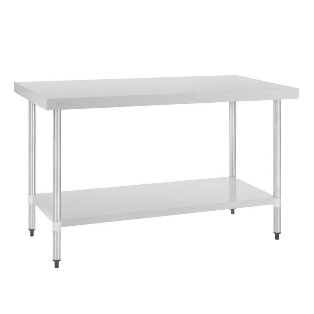 Table en acier inoxydable sans rebord Vogue 1500 x 700mm