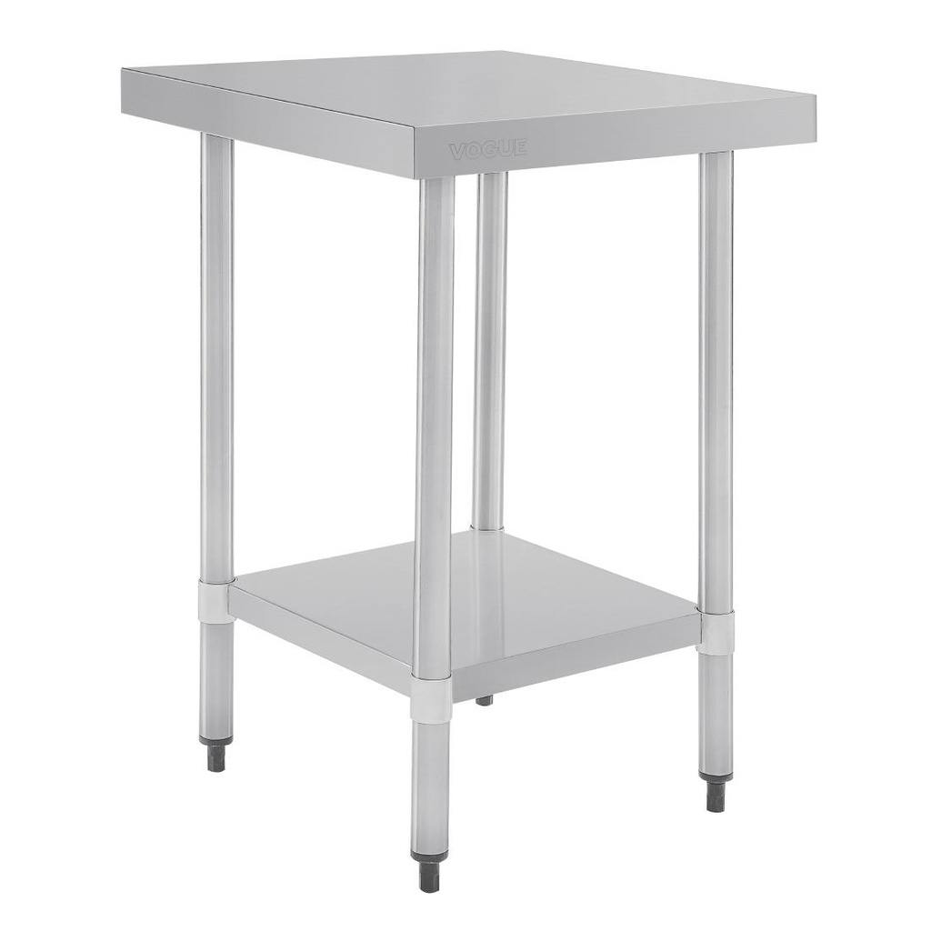 Table en acier inoxydable sans rebord Vogue 600 x 700mm