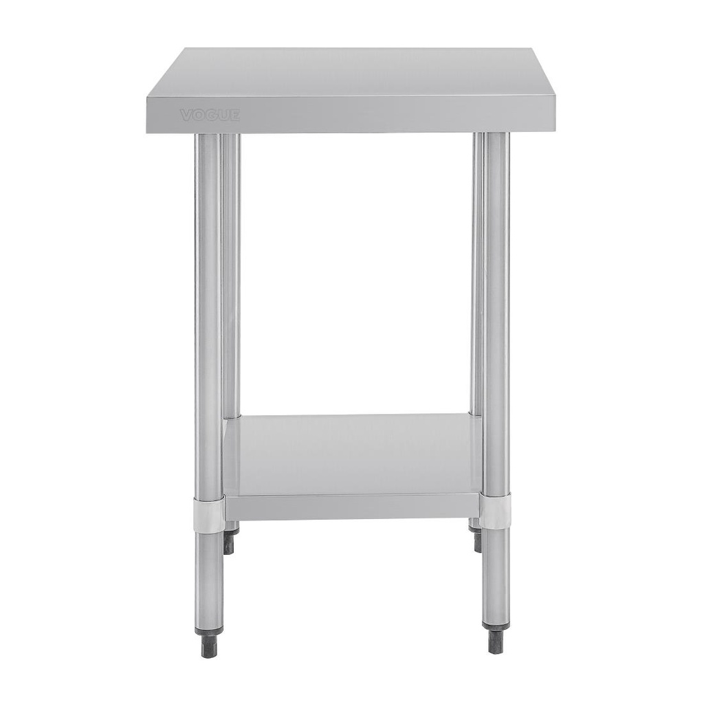 Table en acier inoxydable sans rebord Vogue 600 x 700mm