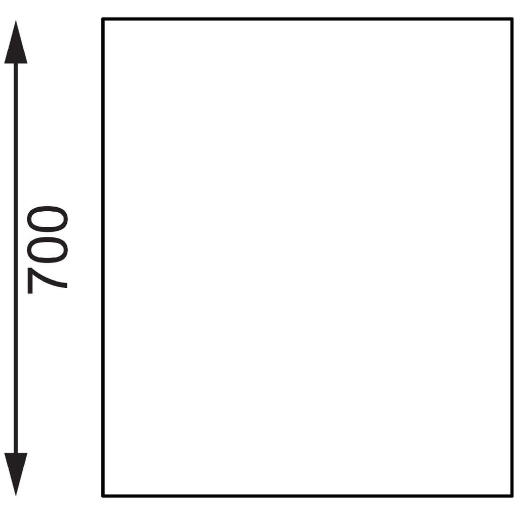 Table en acier inoxydable sans rebord Vogue 600 x 700mm