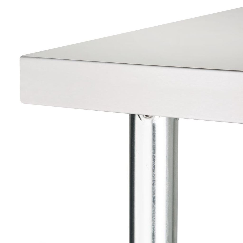 Table en acier inoxydable sans rebord Vogue 900 x 700mm