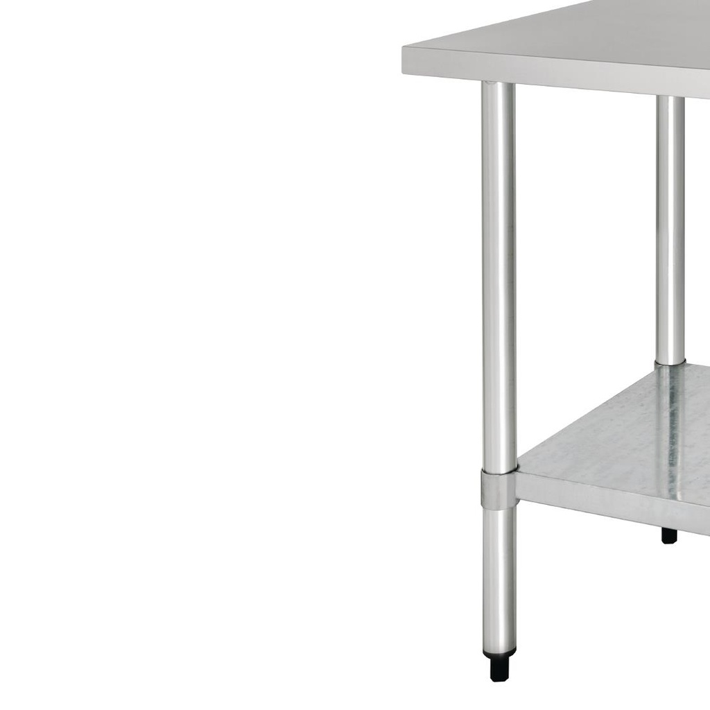 Table en acier inoxydable sans rebord Vogue 900 x 700mm