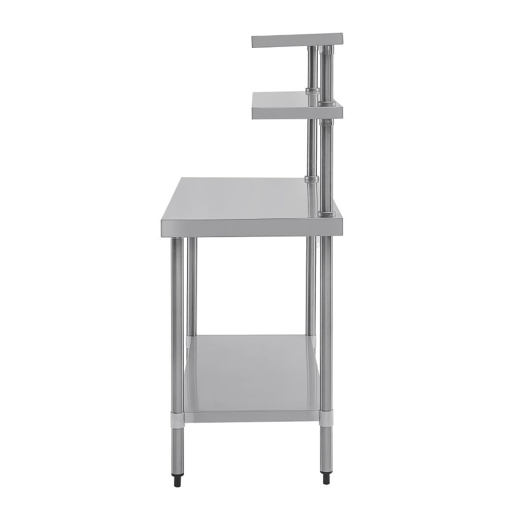 Table inox avec 2 étagères supérieures Vogue 1200mm