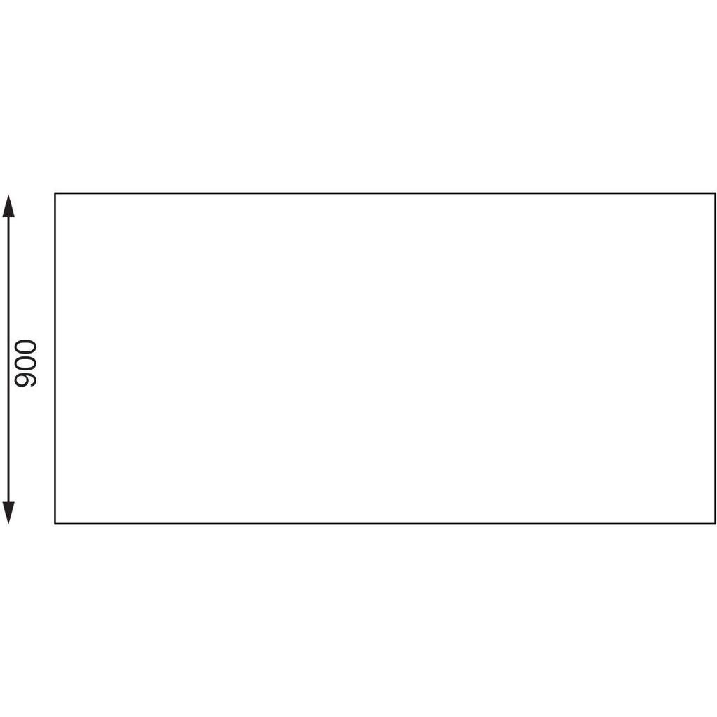 Table inox centrale Vogue 1800mm