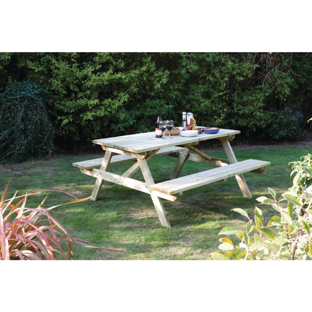 Table pique-nique en bois 1,5m