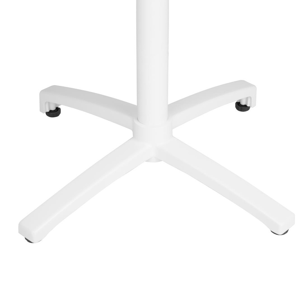 Table pliante en polypropylène Bolero 800mm blanche