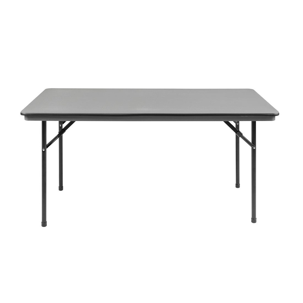 Table rectangulaire pliante grise en ABS Bolero 1520mm