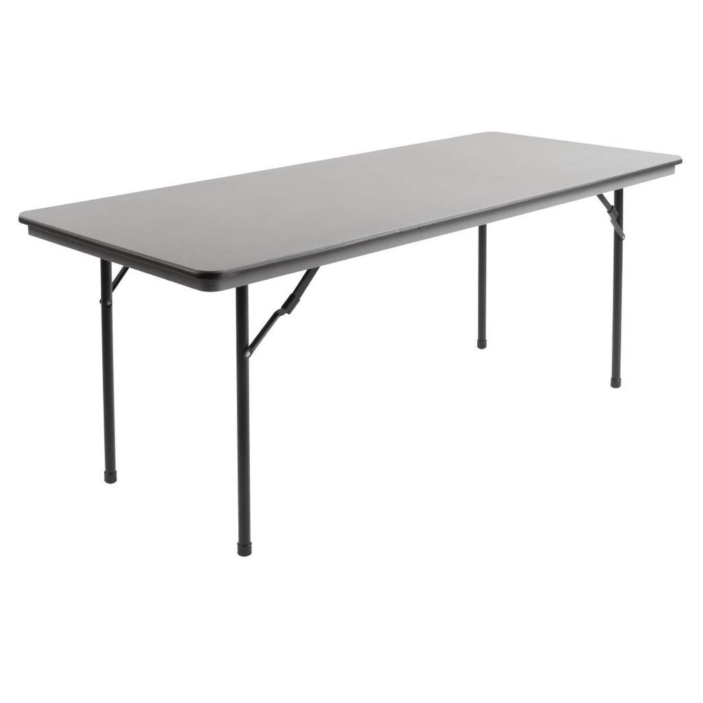 Table rectangulaire pliante grise en ABS Bolero 1830mm