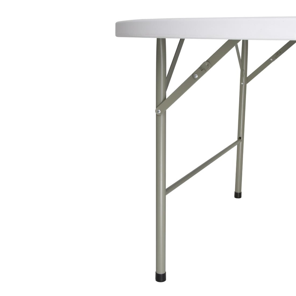 Table ronde pliable au centre Bolero blanche 1530mm