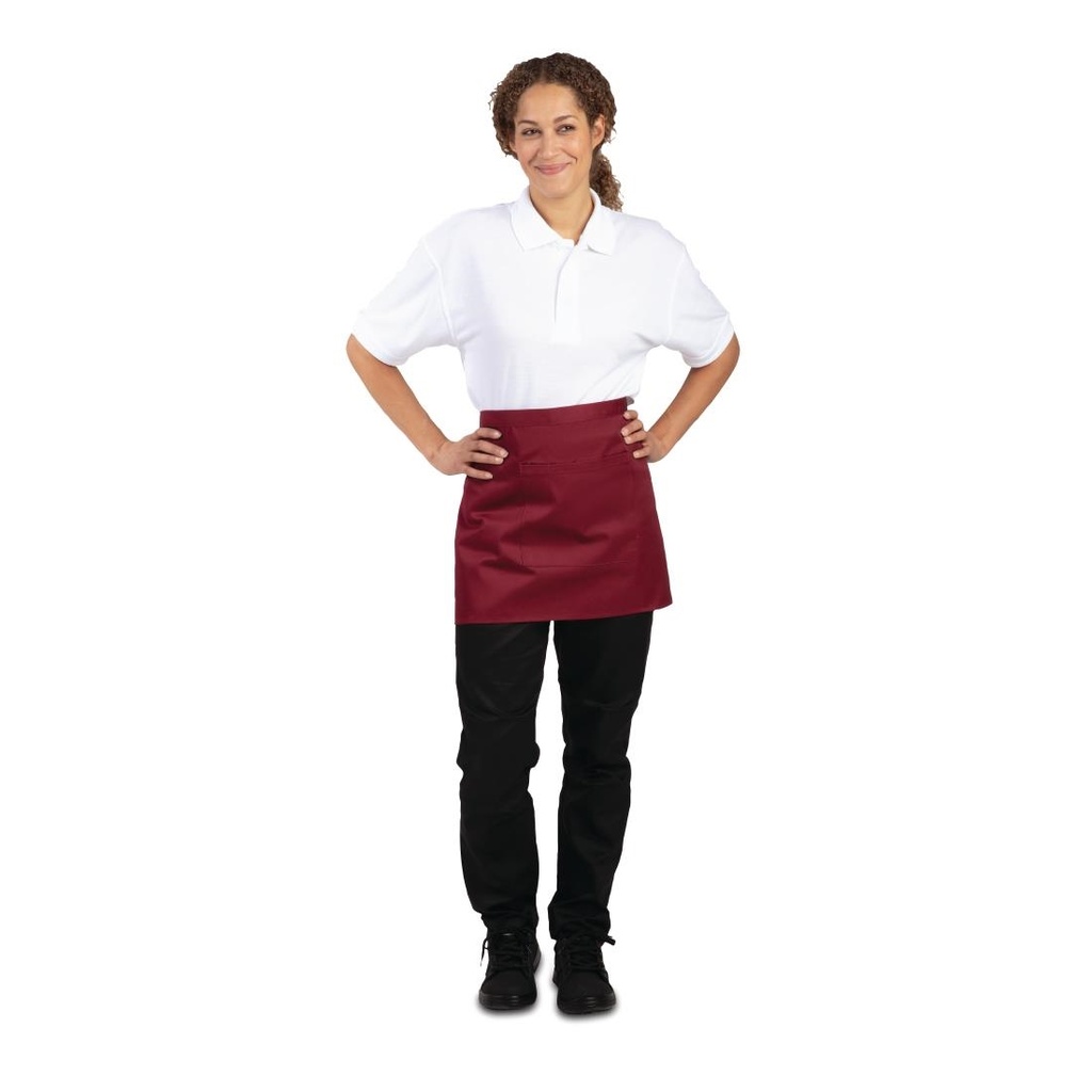 Tablier serveur court Whites bordeaux