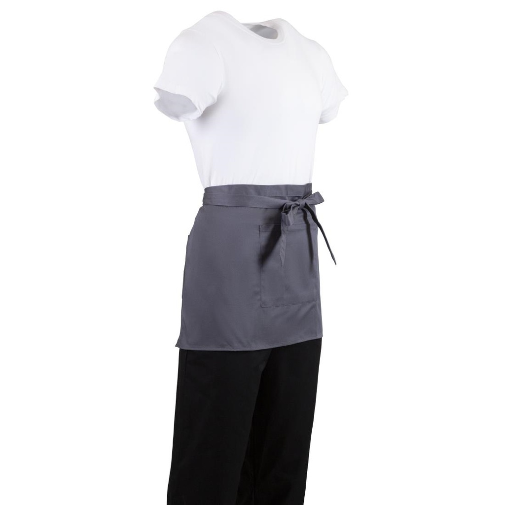 Tablier serveur court Whites gris anthracite