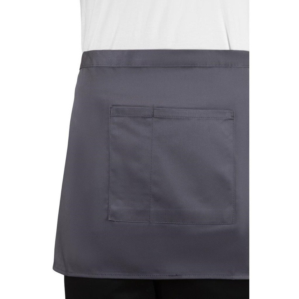 Tablier serveur court Whites gris anthracite