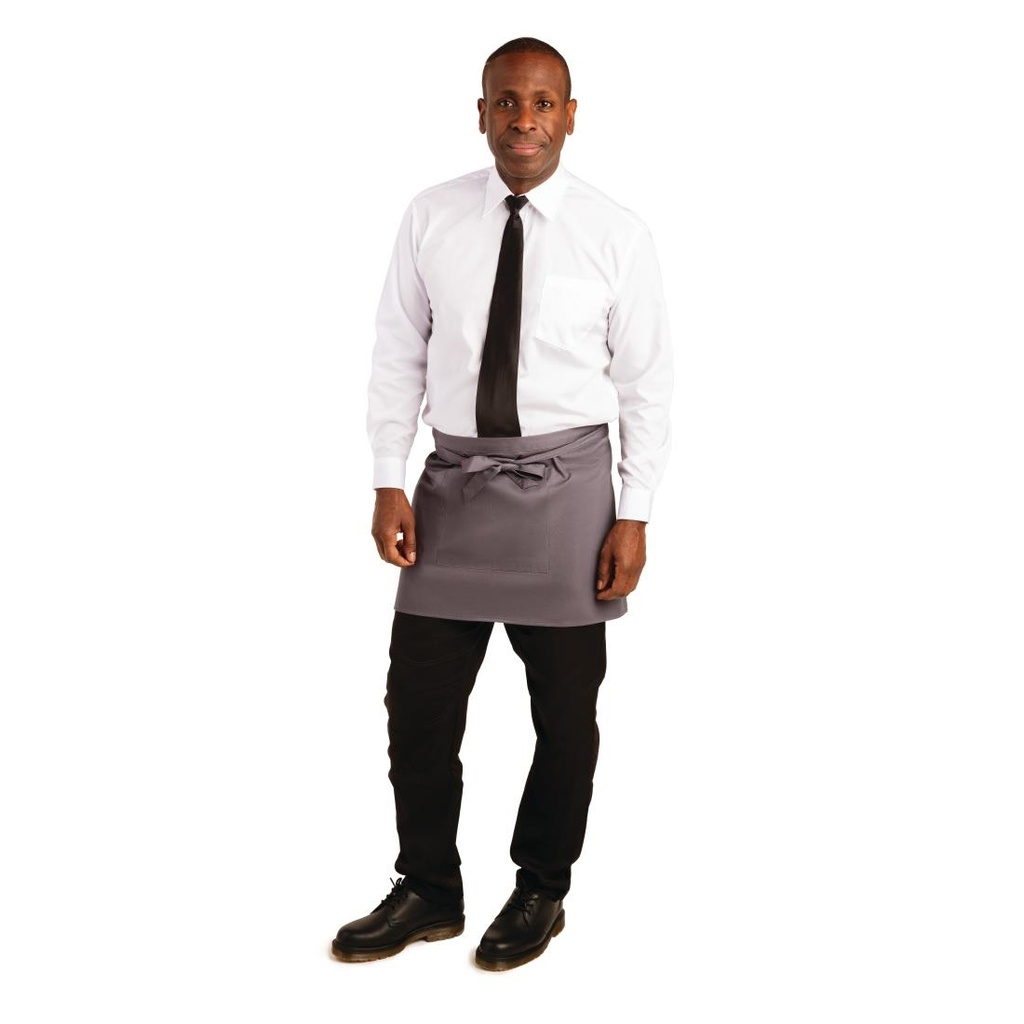 Tablier serveur court Whites gris anthracite