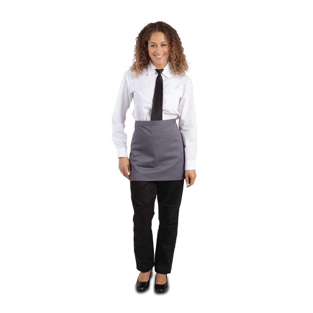 Tablier serveur court Whites gris anthracite