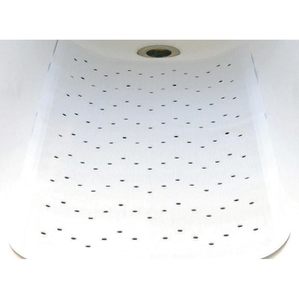 Tapis de bain antidérapant blanc Mitre Essentials 