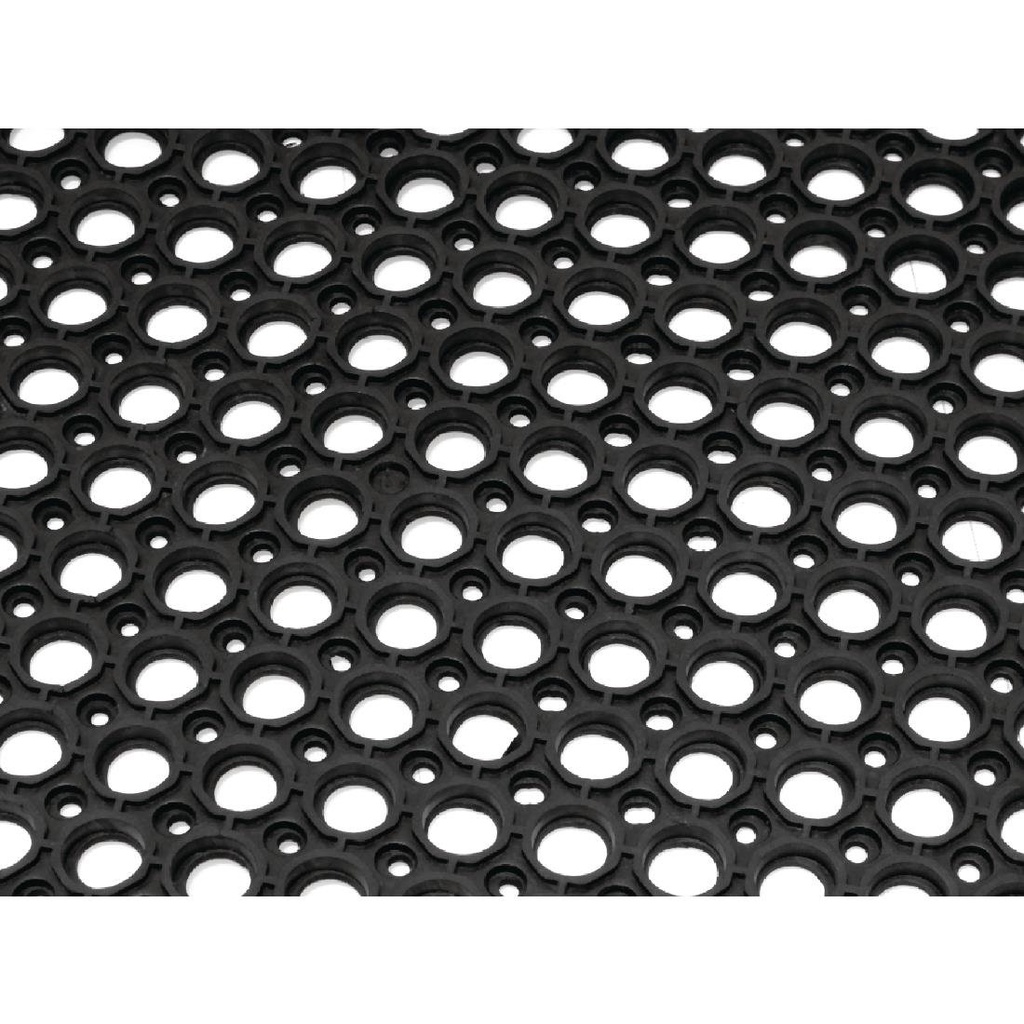 Tapis en caoutchouc anti-dérapant et anti-fatigue Jantex noir 1500 x 900mm