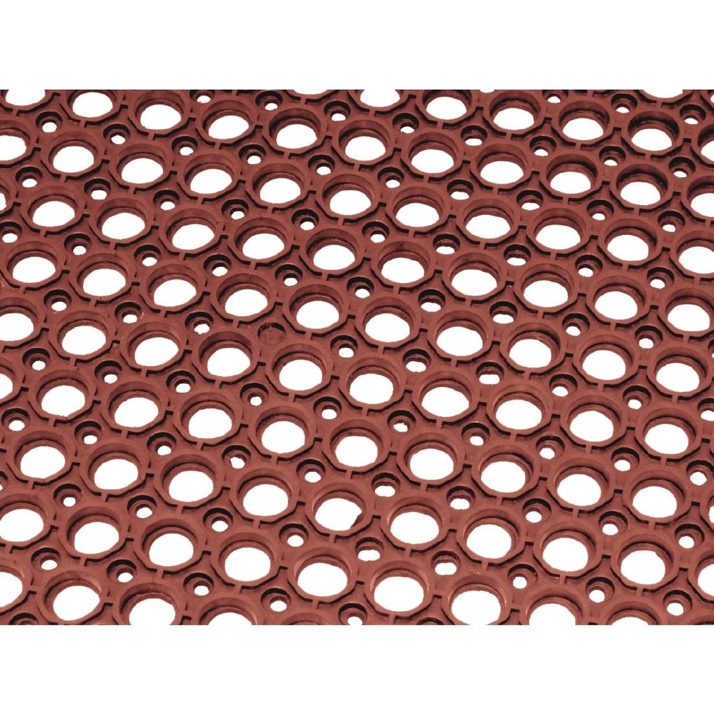 Tapis en caoutchouc anti-dérapant et anti-fatigue Jantex rouge 1500 x 900mm