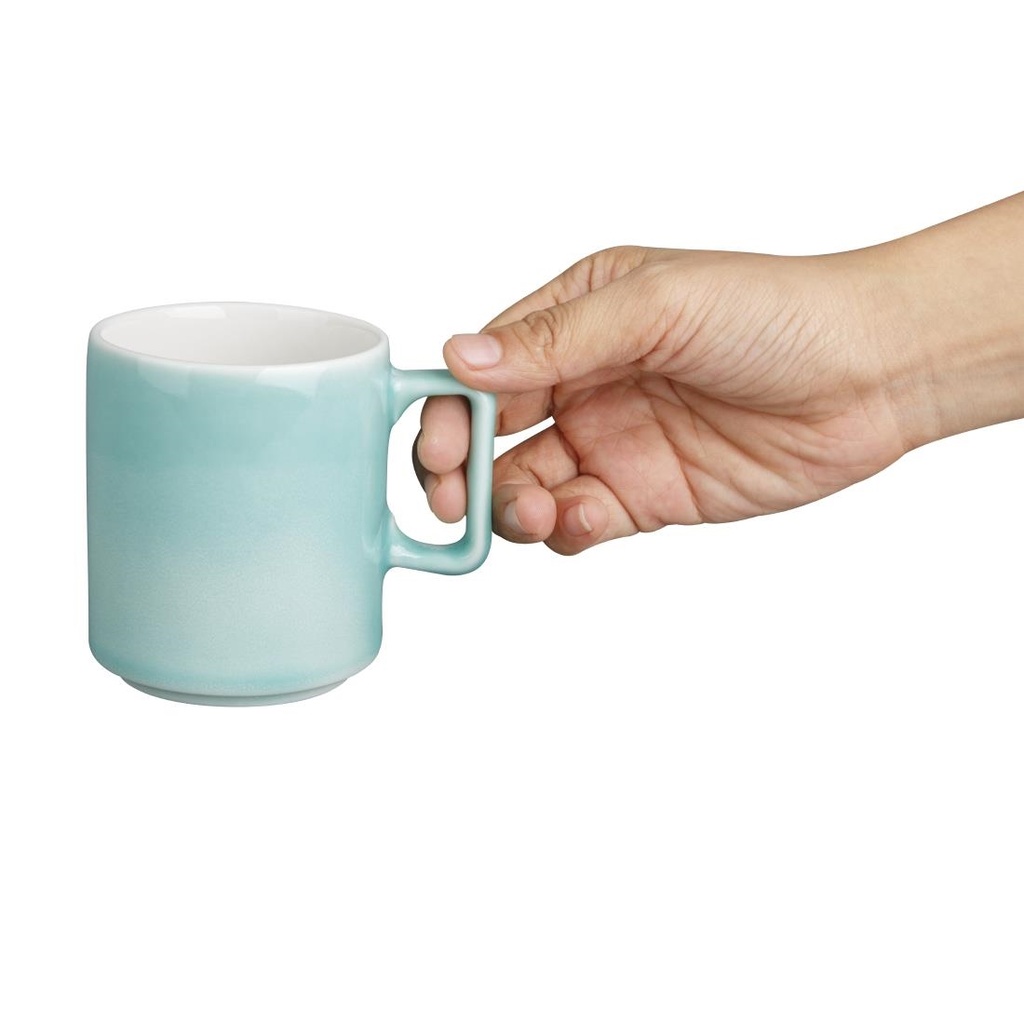 Tasses Olympia Fondant vertes 230ml (lot de 6)