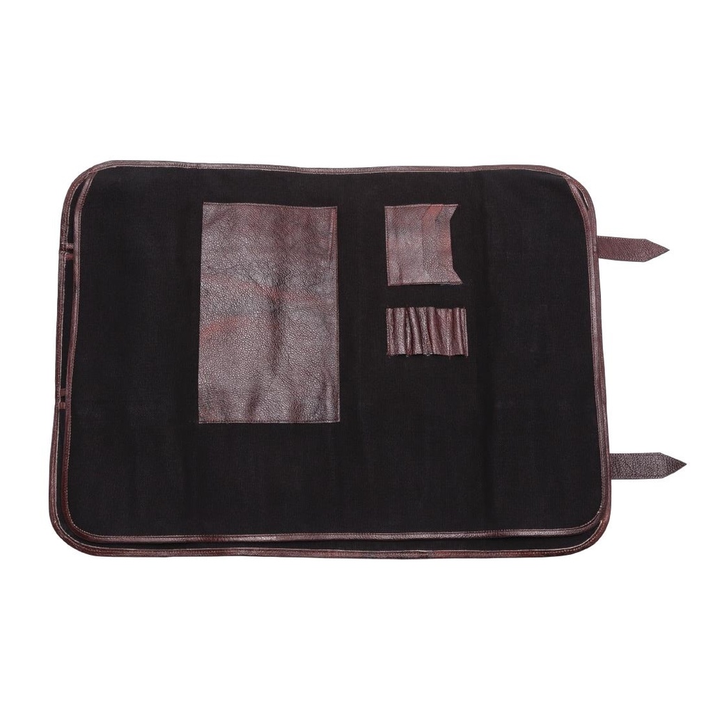 Trousse à couteaux en toile Boldric noire 17 emplacements