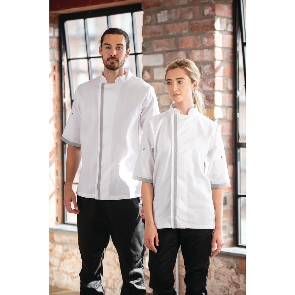 Veste de cuisine blanche à manches courtes Southside S