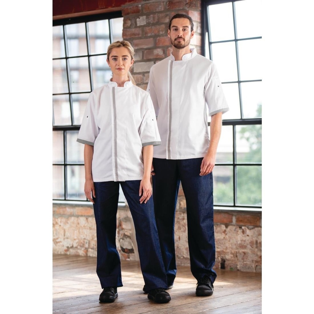 Veste de cuisine blanche à manches courtes Southside S