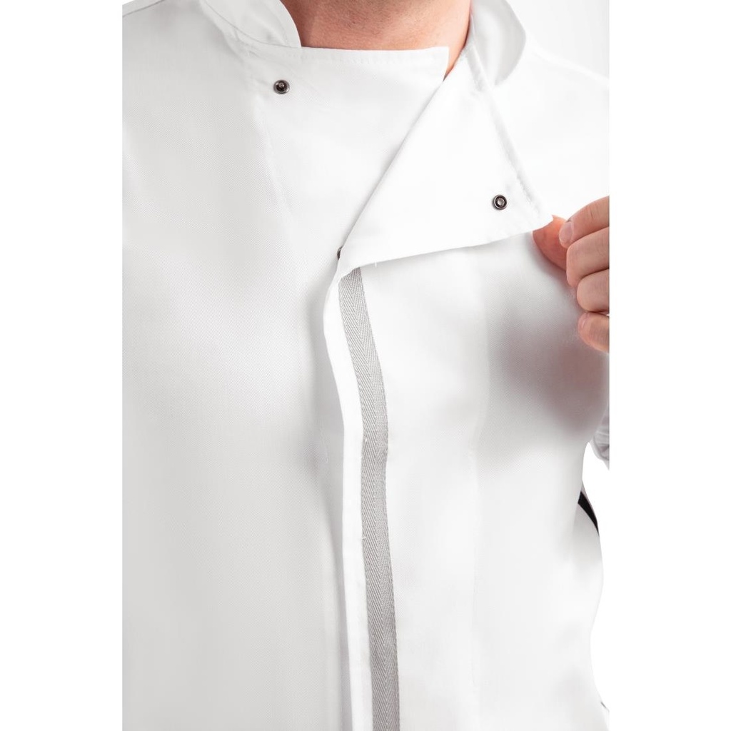 Veste de cuisine blanche à manches courtes Southside XL