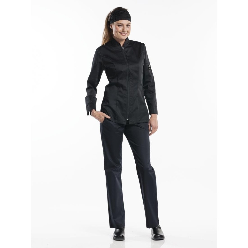 Veste de cuisine femme Chaud Devant Monza noire XS