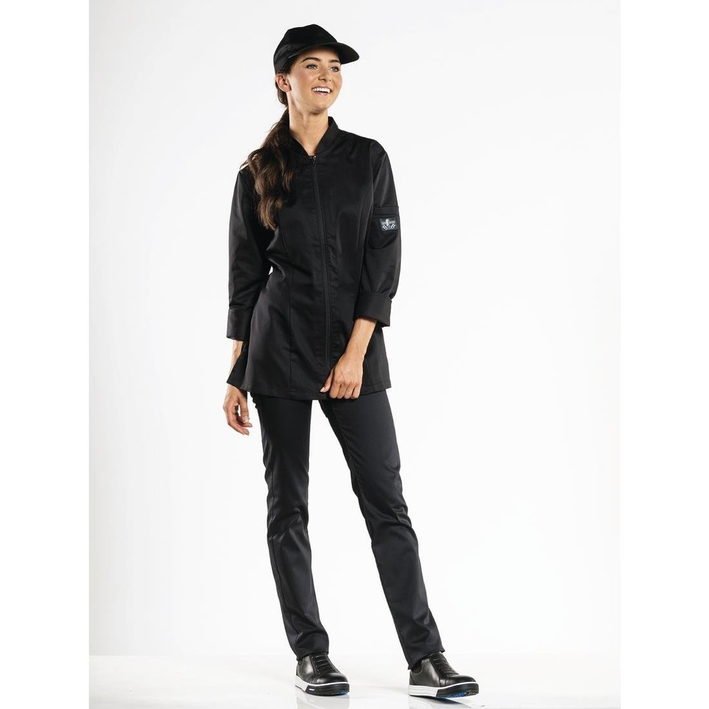 Veste de cuisine femme Chaud Devant Monza noire XS