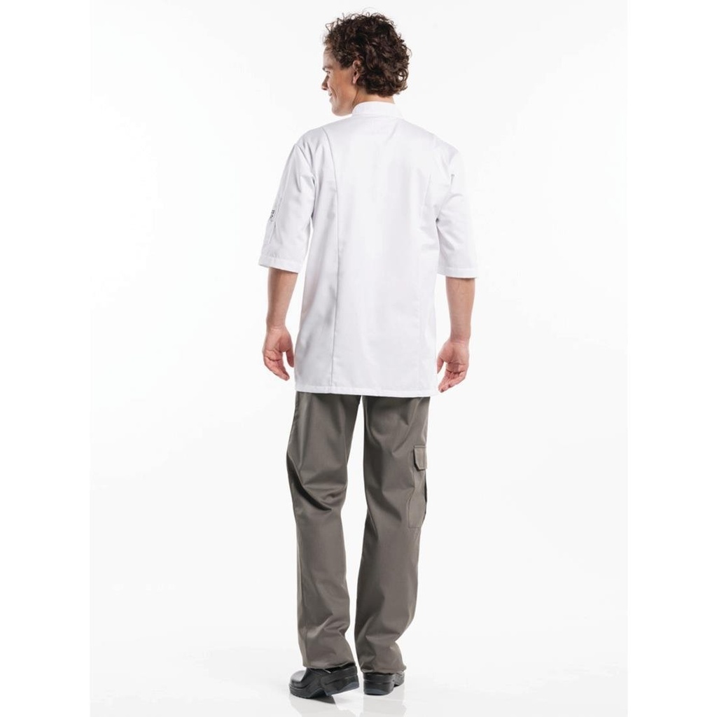 Veste de cuisine manches courtes Chaud Devant Bacio blanche XXXL