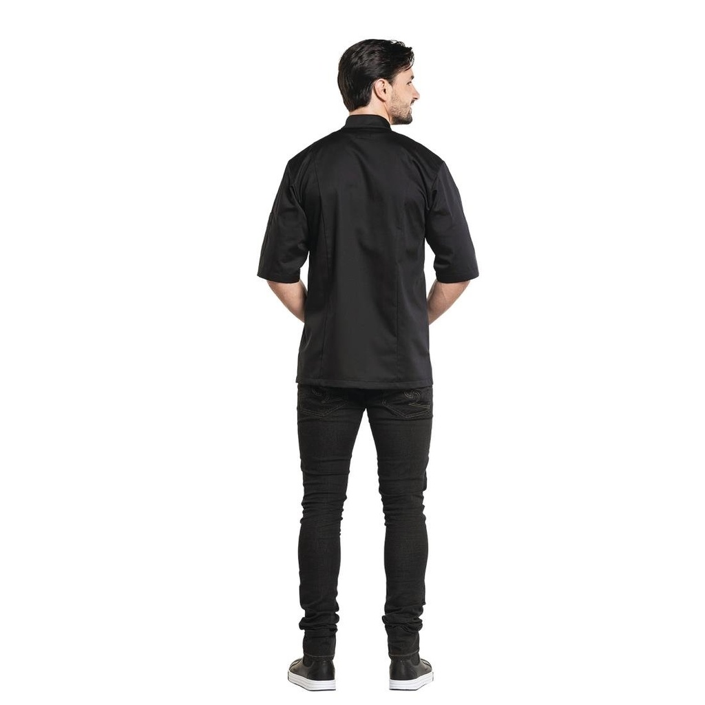 Veste de cuisine manches courtes Chaud Devant Bacio noire XXXL