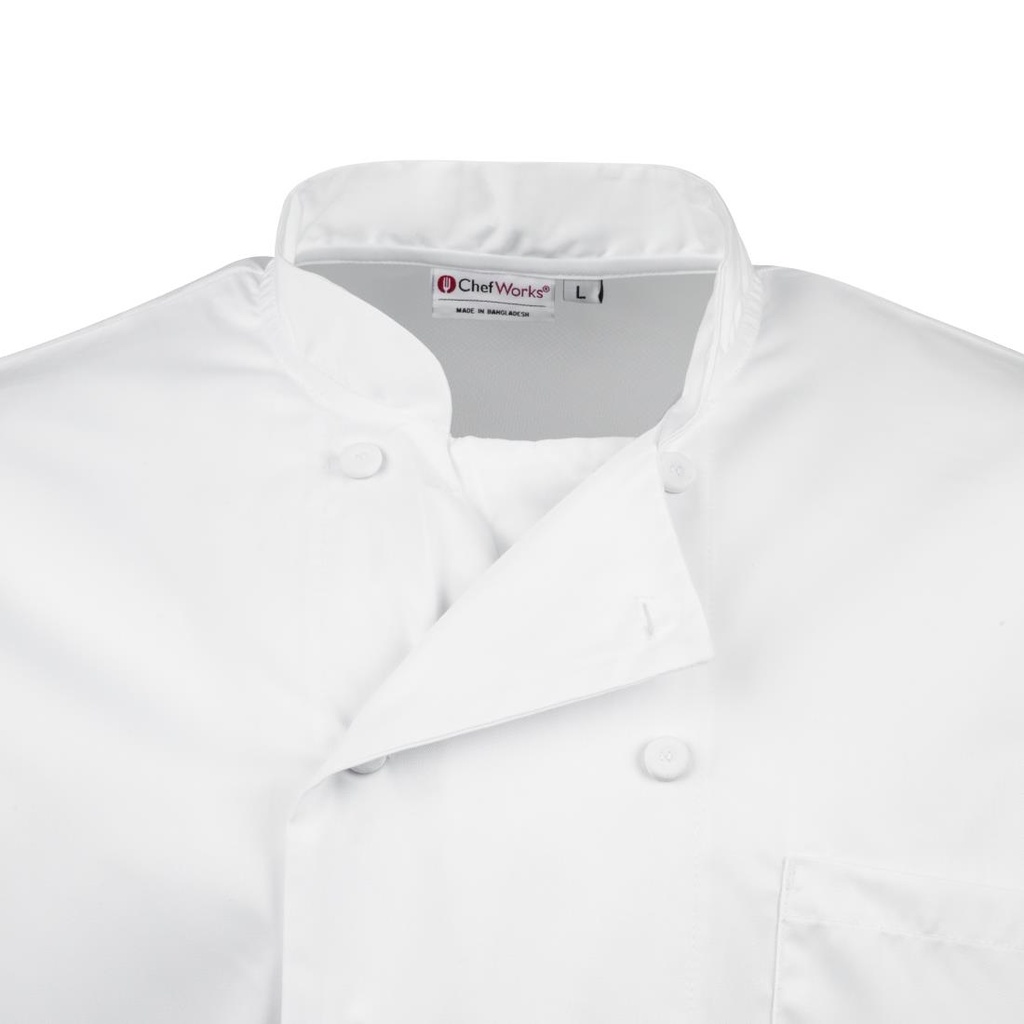 Veste de cuisine mixte blanche à manches longues Chef Works Calgary Cool Vent L