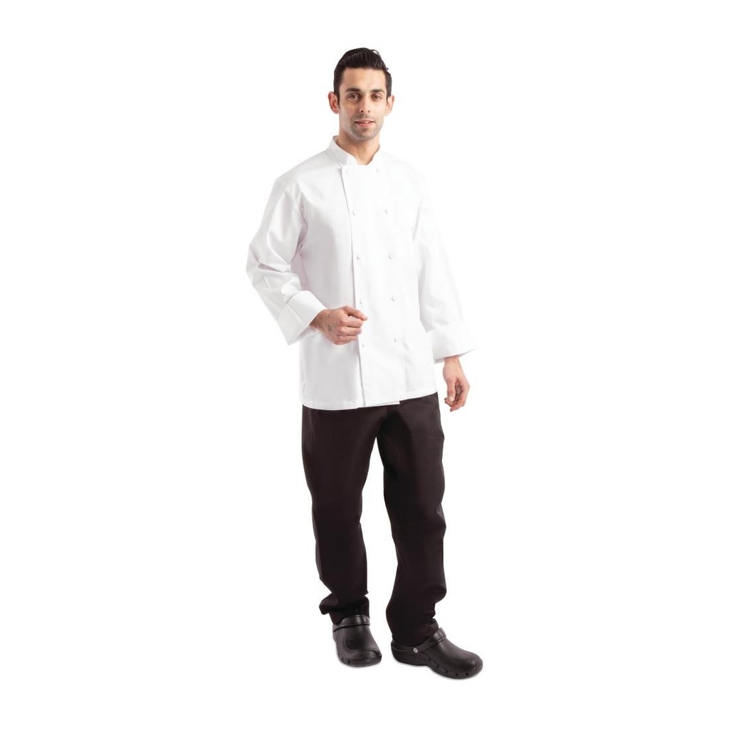 Veste de cuisine mixte blanche à manches longues Chef Works Calgary Cool Vents M