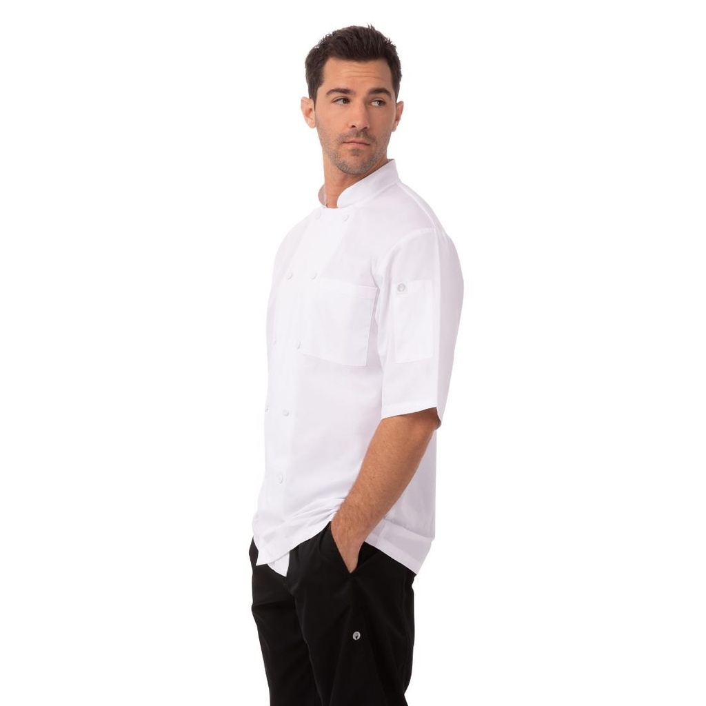 Veste de cuisine mixte blanche Chef Works Montreal Cool Vent L