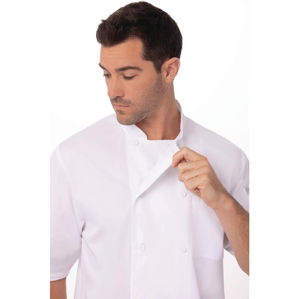 Veste de cuisine mixte blanche Chef Works Montreal Cool Vent L