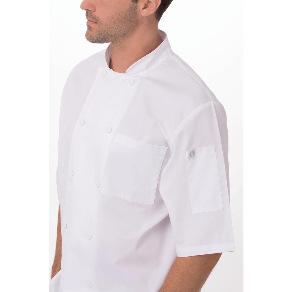 Veste de cuisine mixte blanche Chef Works Montreal Cool Vent L