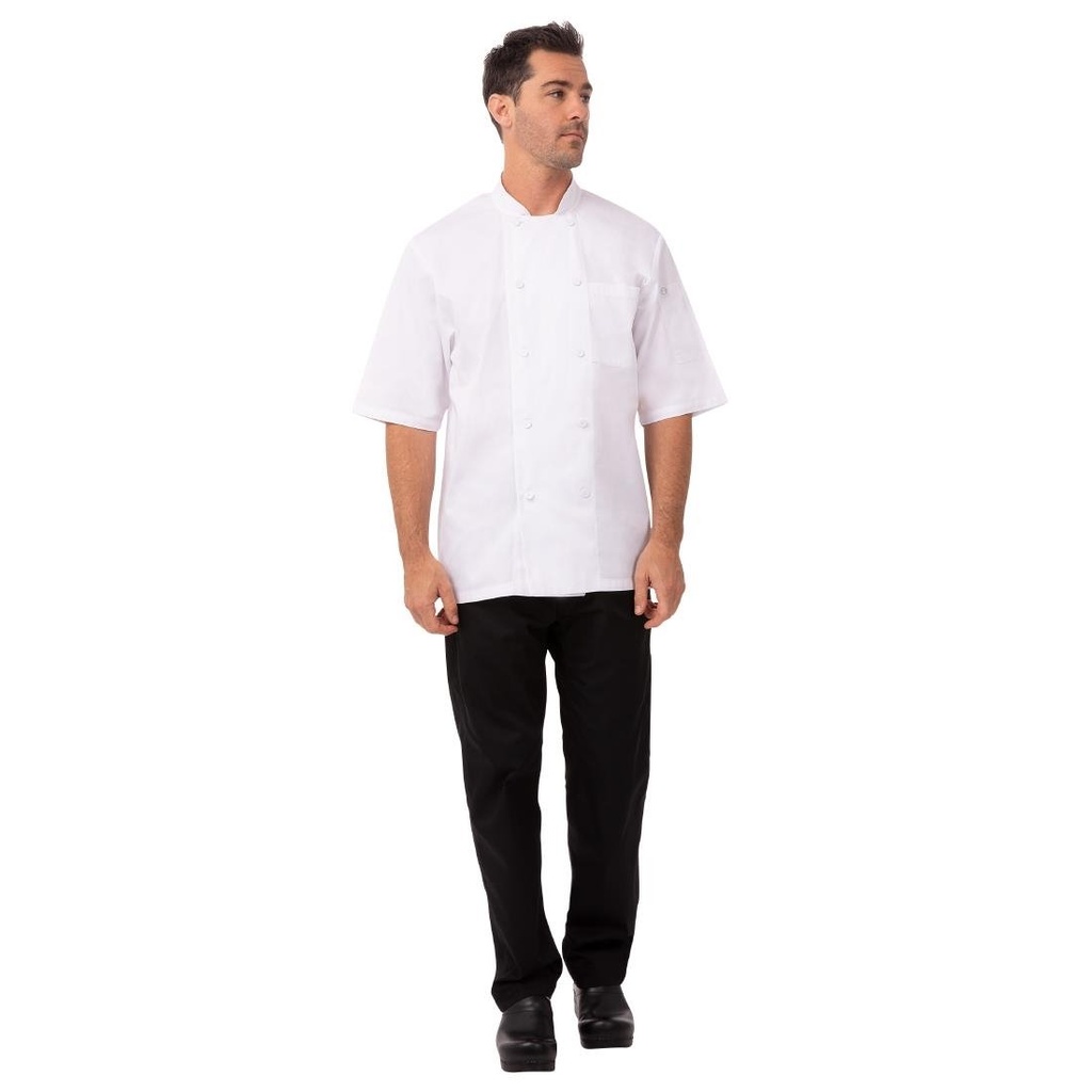 Veste de cuisine mixte blanche Chef Works Montreal Cool Vent M