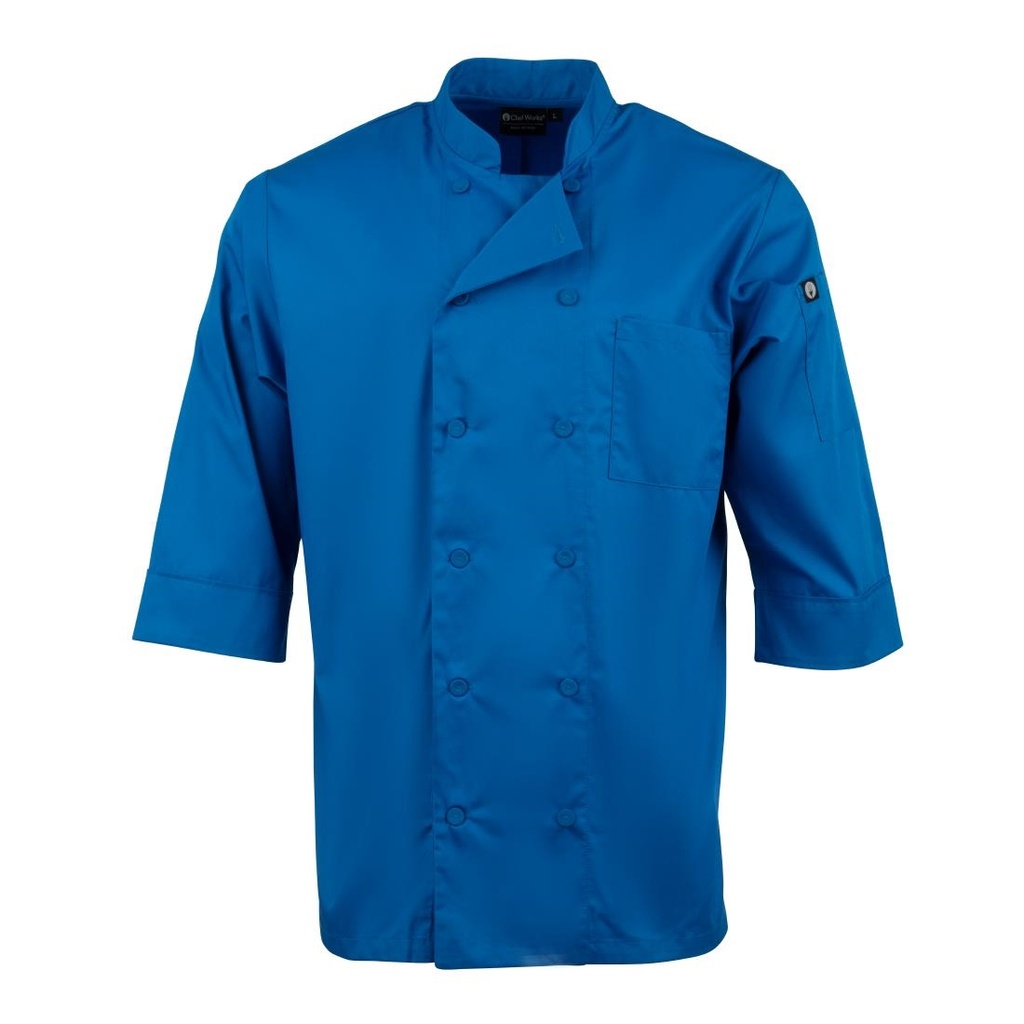 Veste de cuisine mixte Chef Works bleue L