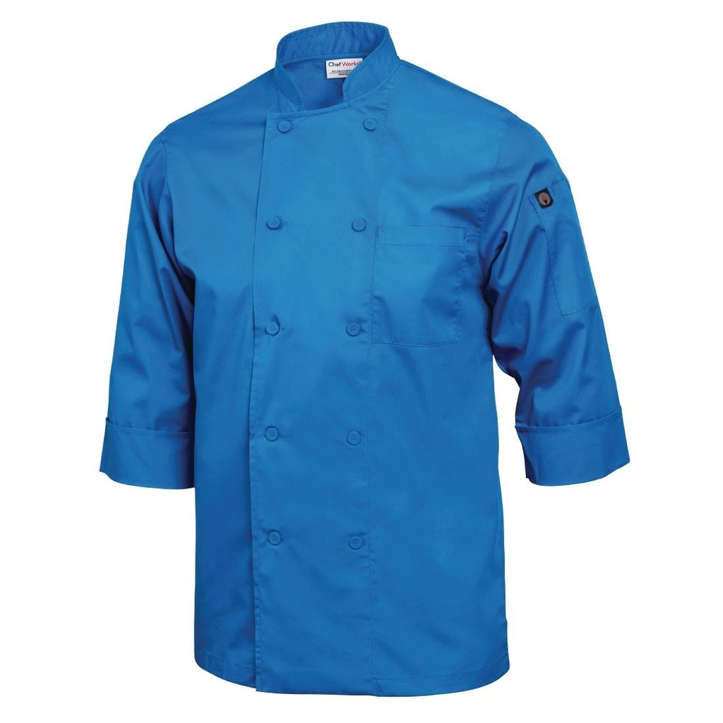 Veste de cuisine mixte Chef Works bleue XL