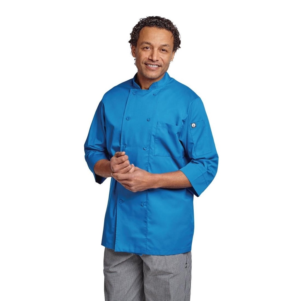 Veste de cuisine mixte Chef Works bleue XS