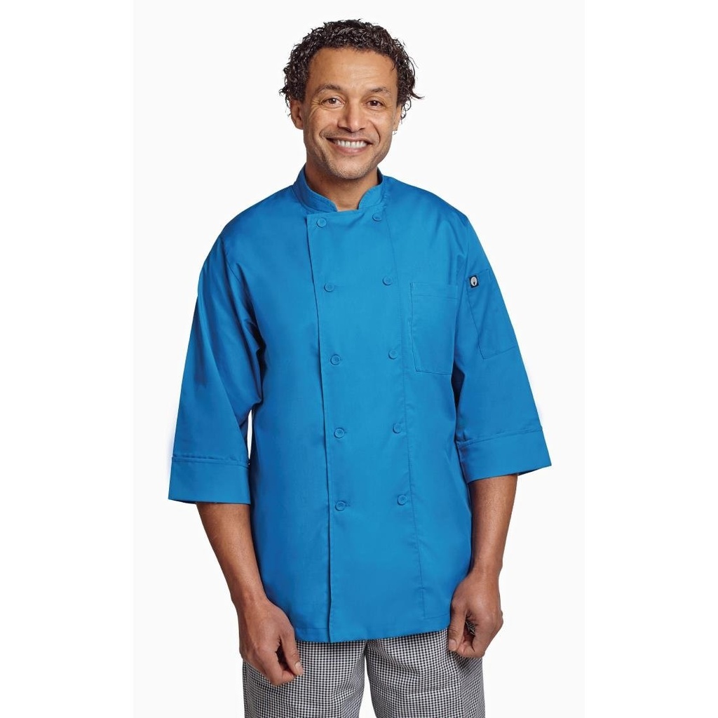 Veste de cuisine mixte Chef Works bleue XS