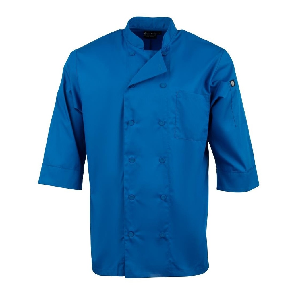 Veste de cuisine mixte Chef Works bleue XS