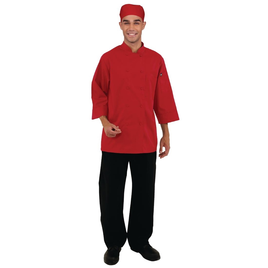 Veste de cuisine mixte Chef Works rouge L