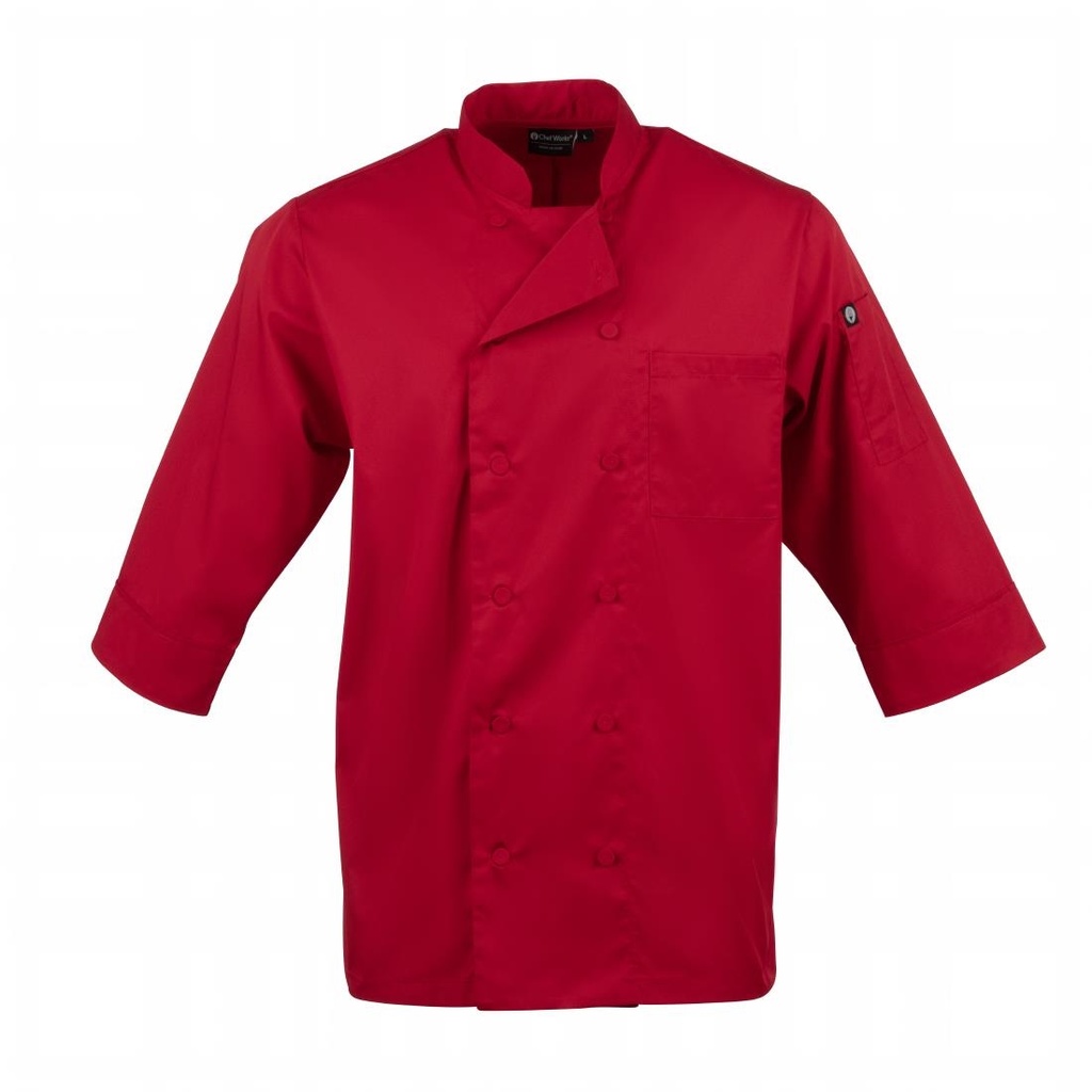 Veste de cuisine mixte Chef Works rouge L