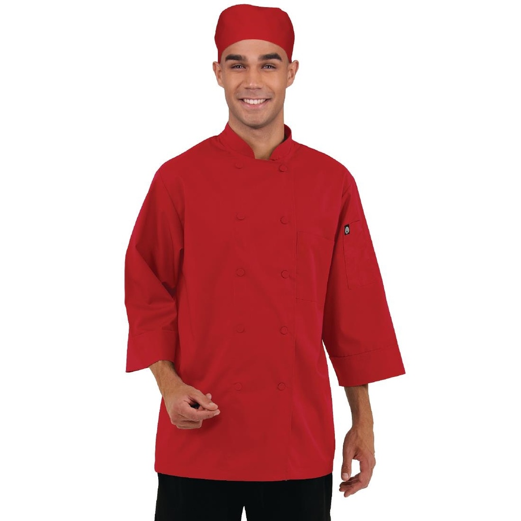 Veste de cuisine mixte Chef Works rouge M