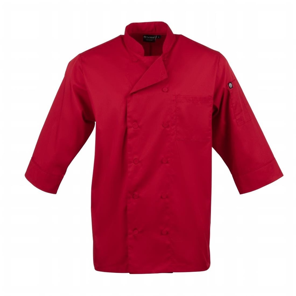 Veste de cuisine mixte Chef Works rouge M