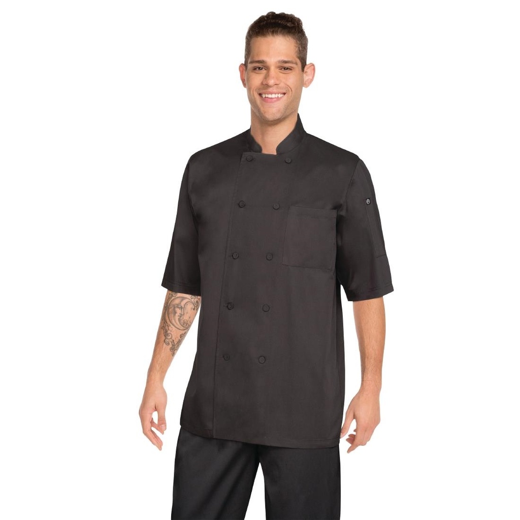 Veste de cuisine mixte Cool Vent Chef Works Montreal noire L