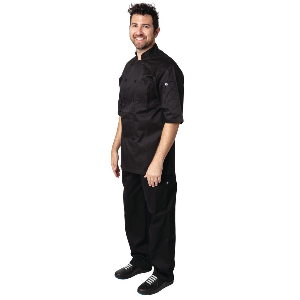 Veste de cuisine mixte Cool Vent Chef Works Montreal noire L